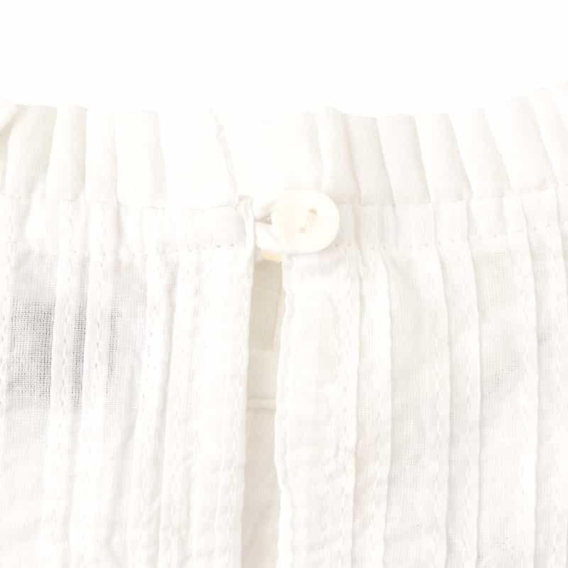 BARNEYS NEW YORK ウォッシャブル 刺繍入りブラウス WHITE