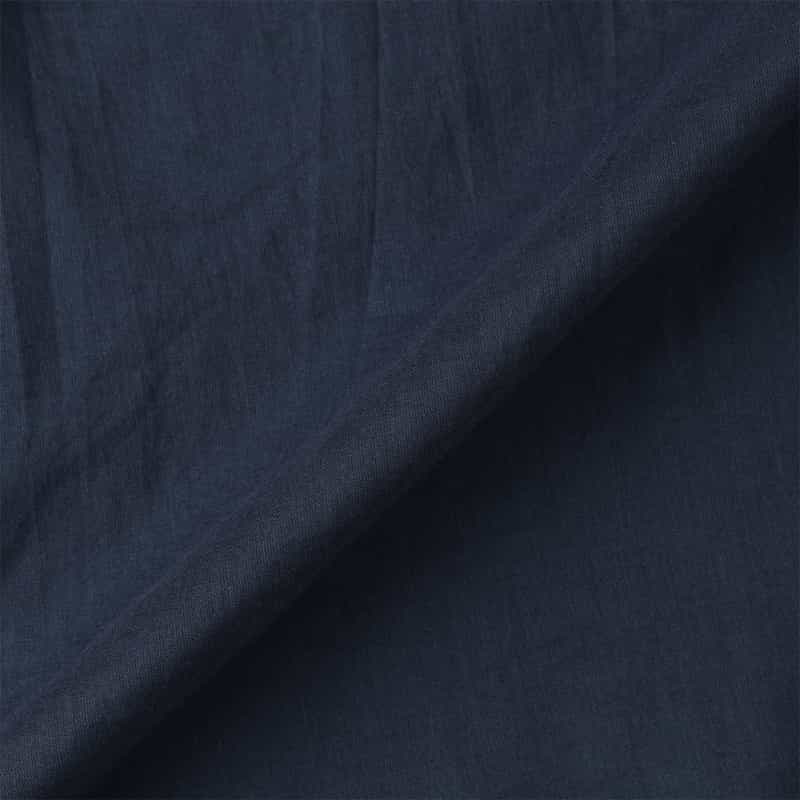 BARNEYS NEW YORK ウォッシャブル 刺繍入りブラウス NAVY