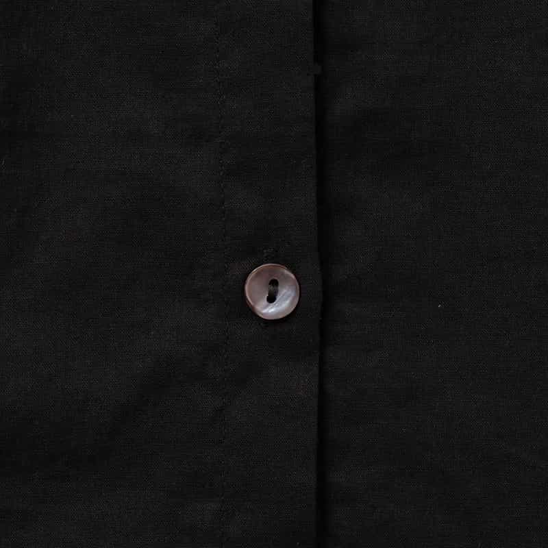 BARNEYS NEW YORK ウォッシャブル フリルレース シアーブラウス BLACK