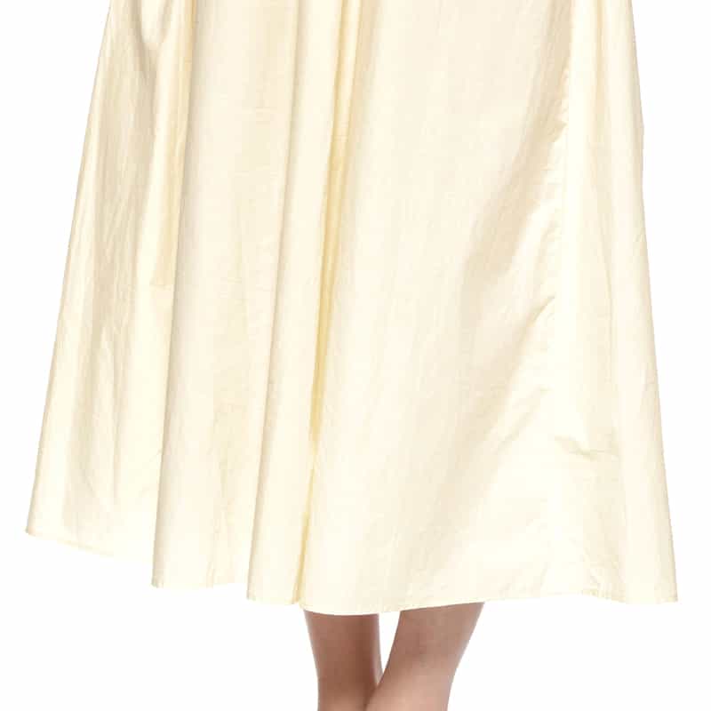 BARNEYS NEW YORK ウォッシャブル ドローコード付ドレス WHITE