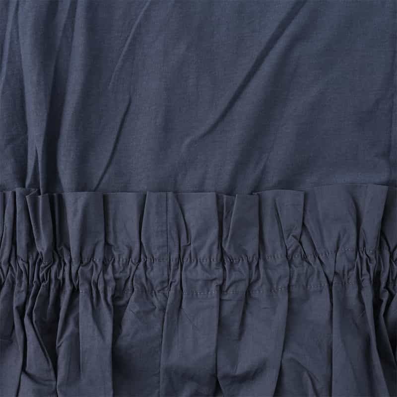 BARNEYS NEW YORK ウォッシャブル ドローコード付ドレス NAVY