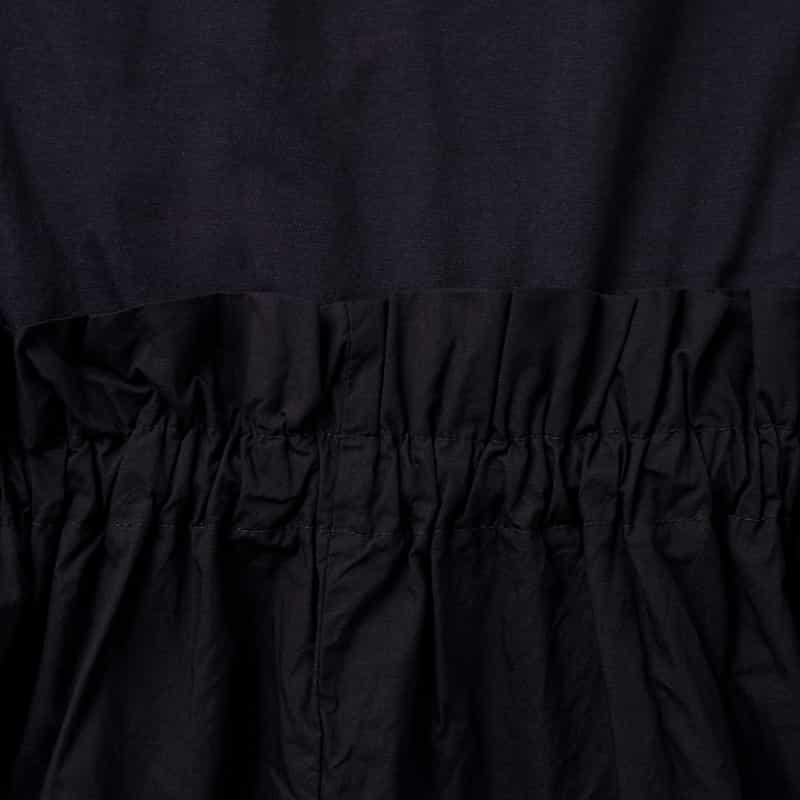 BARNEYS NEW YORK ウォッシャブル ドローコード付ドレス BLACK