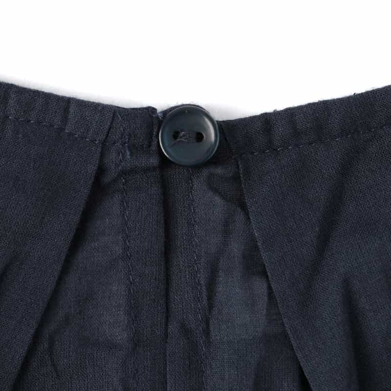 BARNEYS NEW YORK ウォッシャブル キャミソール付きキャップスリーブドレス NAVY