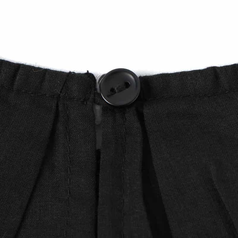 BARNEYS NEW YORK ウォッシャブル キャミソール付きキャップスリーブドレス BLACK