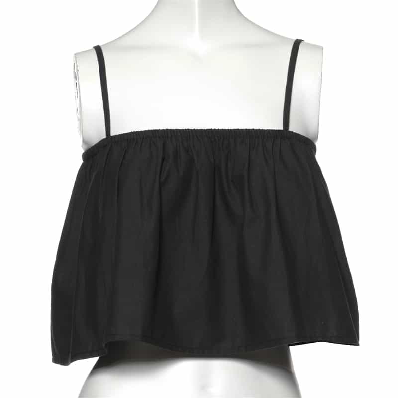 BARNEYS NEW YORK ウォッシャブル キャミソール付きキャップスリーブドレス BLACK