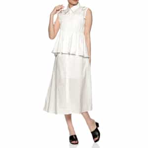 ウォッシャブル ビスチェ付きシャツドレス