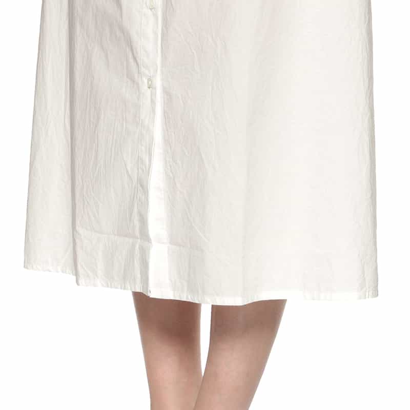 BARNEYS NEW YORK ウォッシャブル ビスチェ付きシャツドレス WHITE