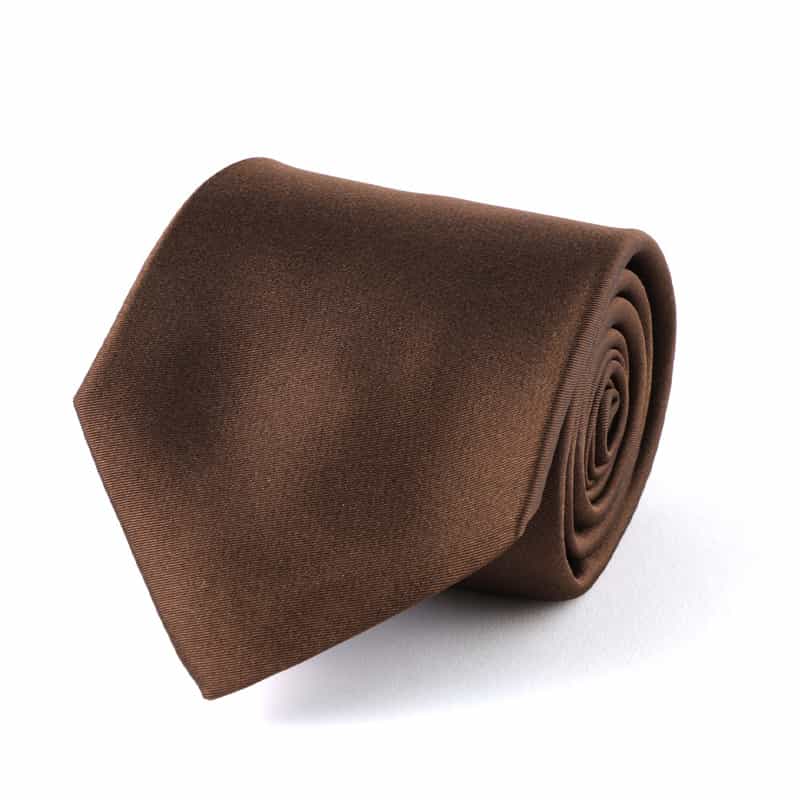 LUIGI  BORRELLI ソリッドタイ DARK BROWN