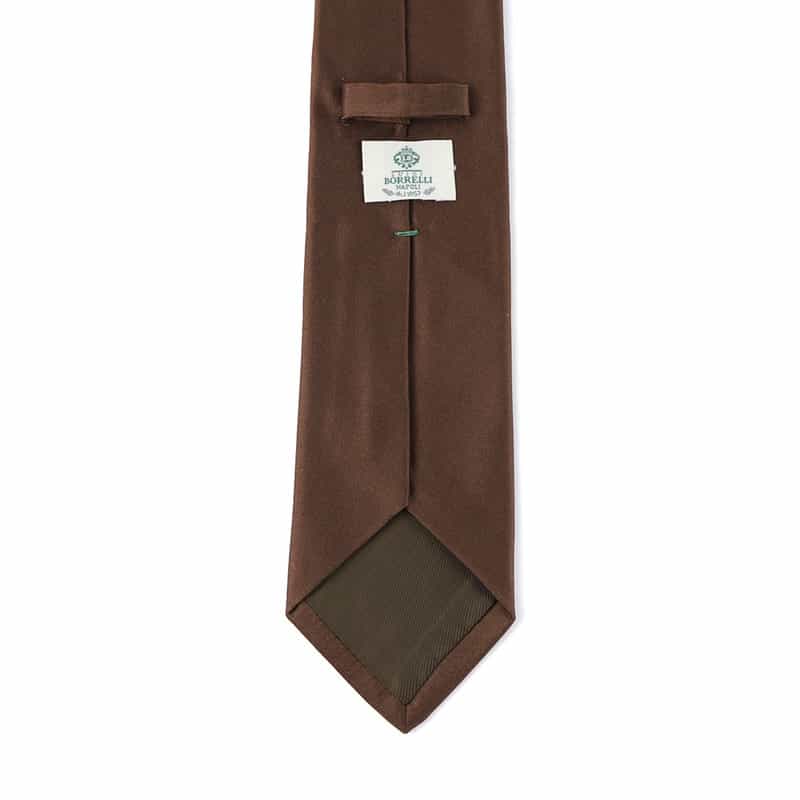 LUIGI  BORRELLI ソリッドタイ DARK BROWN