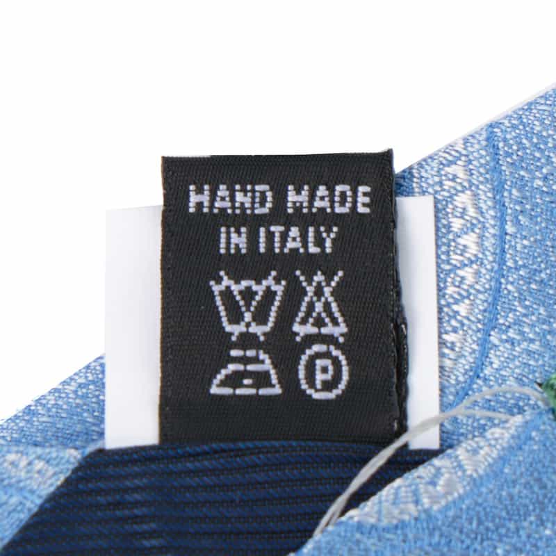 LUIGI  BORRELLI ペイズリー柄タイ LT BLUE