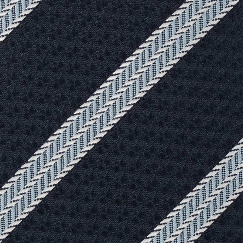 LUIGI  BORRELLI ストライプ柄タイ NAVY