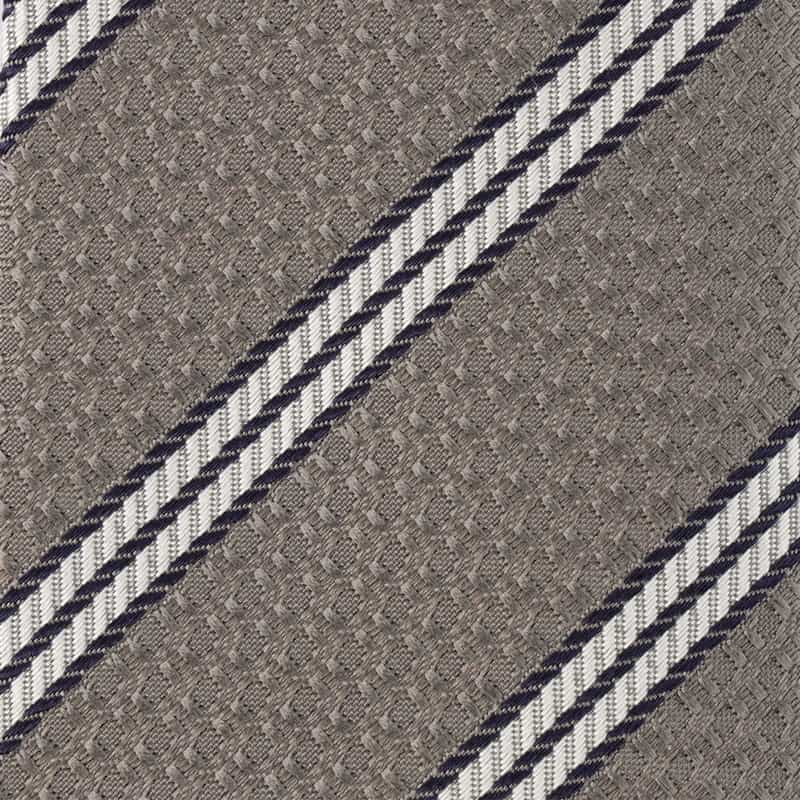 LUIGI  BORRELLI ストライプ柄タイ GRAY