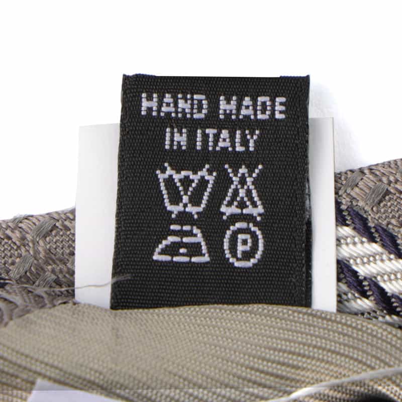 LUIGI  BORRELLI ストライプ柄タイ GRAY