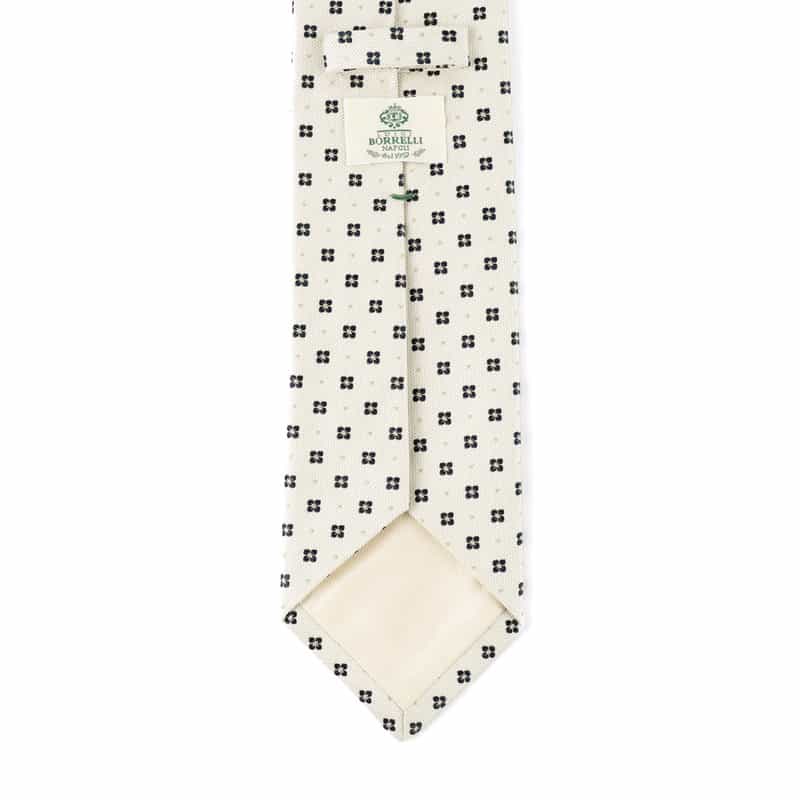 LUIGI  BORRELLI 小花柄タイ WHITE