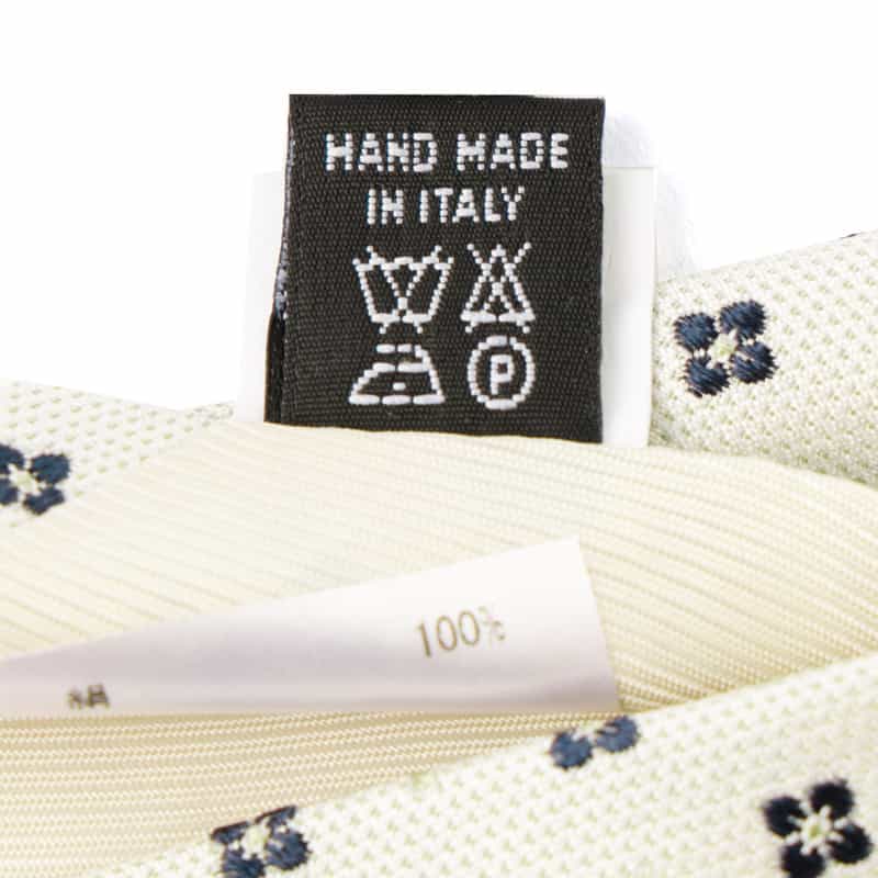 LUIGI  BORRELLI 小花柄タイ WHITE