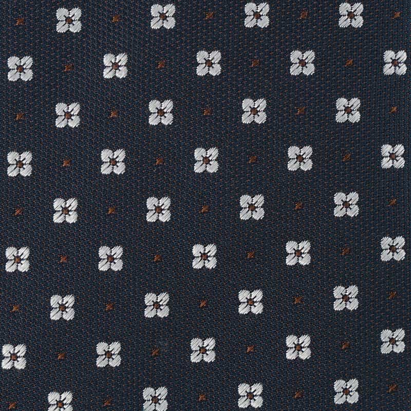 LUIGI  BORRELLI 小花柄タイ NAVY