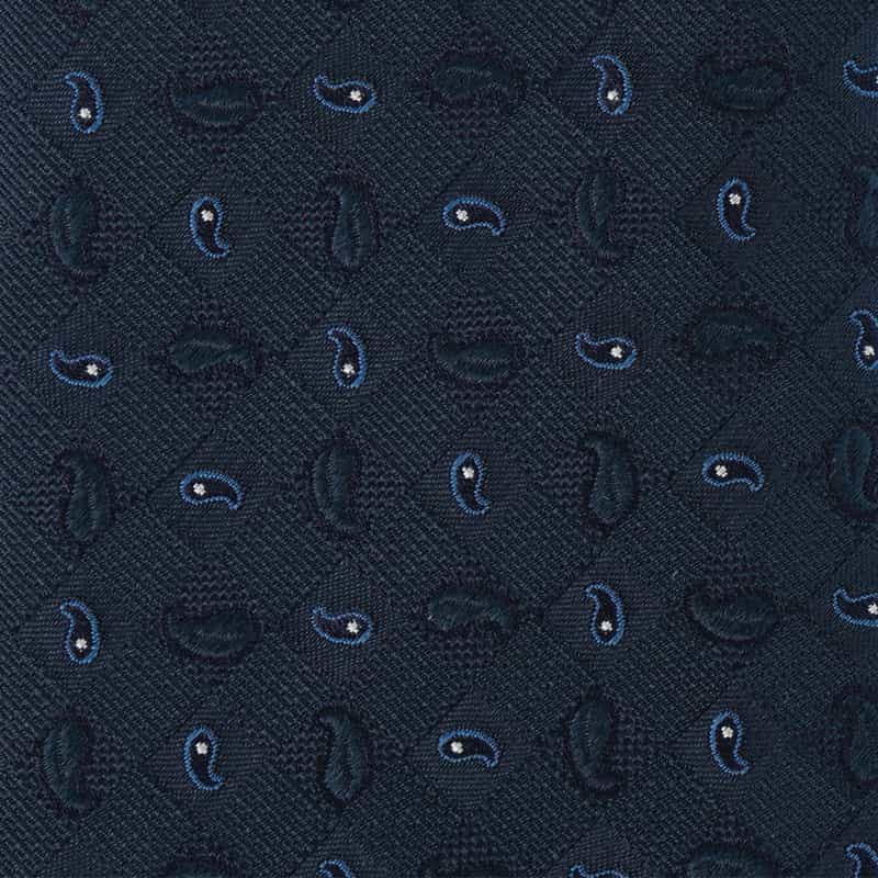 LUIGI  BORRELLI 小紋柄タイ NAVY
