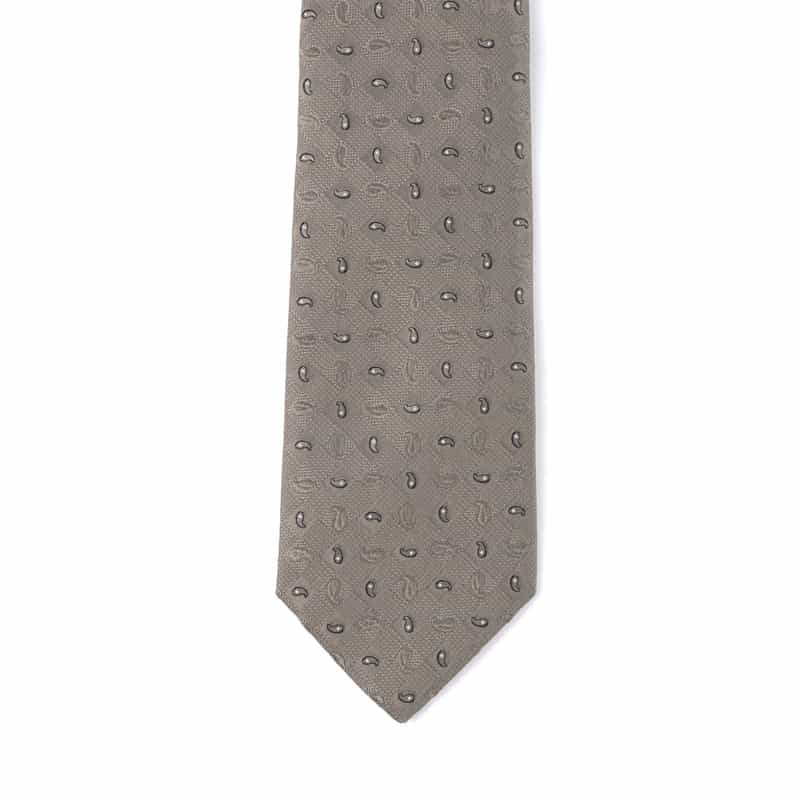 LUIGI  BORRELLI 小紋柄タイ GRAY