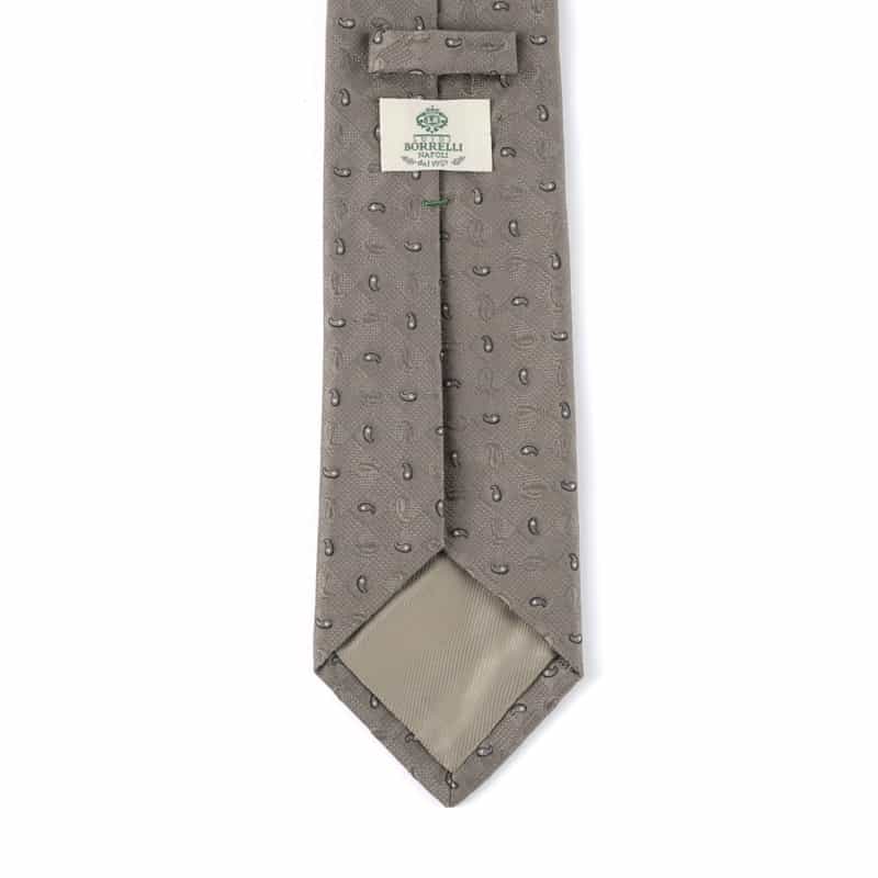 LUIGI  BORRELLI 小紋柄タイ GRAY