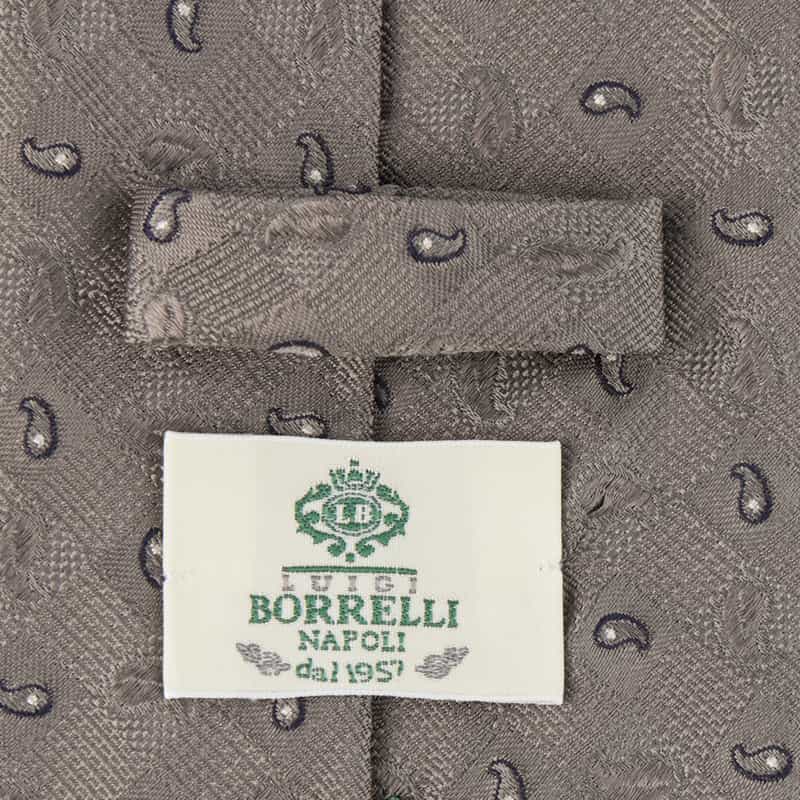 LUIGI  BORRELLI 小紋柄タイ GRAY