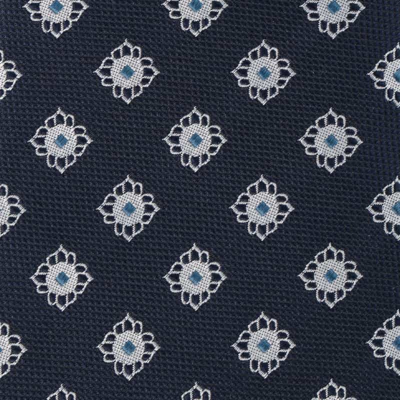 LUIGI  BORRELLI 小紋柄タイ NAVY