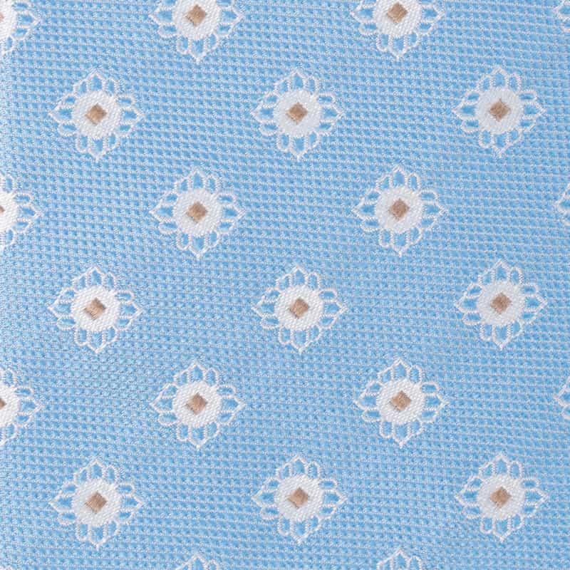 LUIGI  BORRELLI 小紋柄タイ LT BLUE