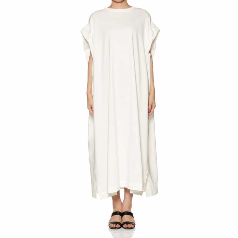 COGTHEBIGSMOKE サイドスリット ワイドシルエットドレス WHITE