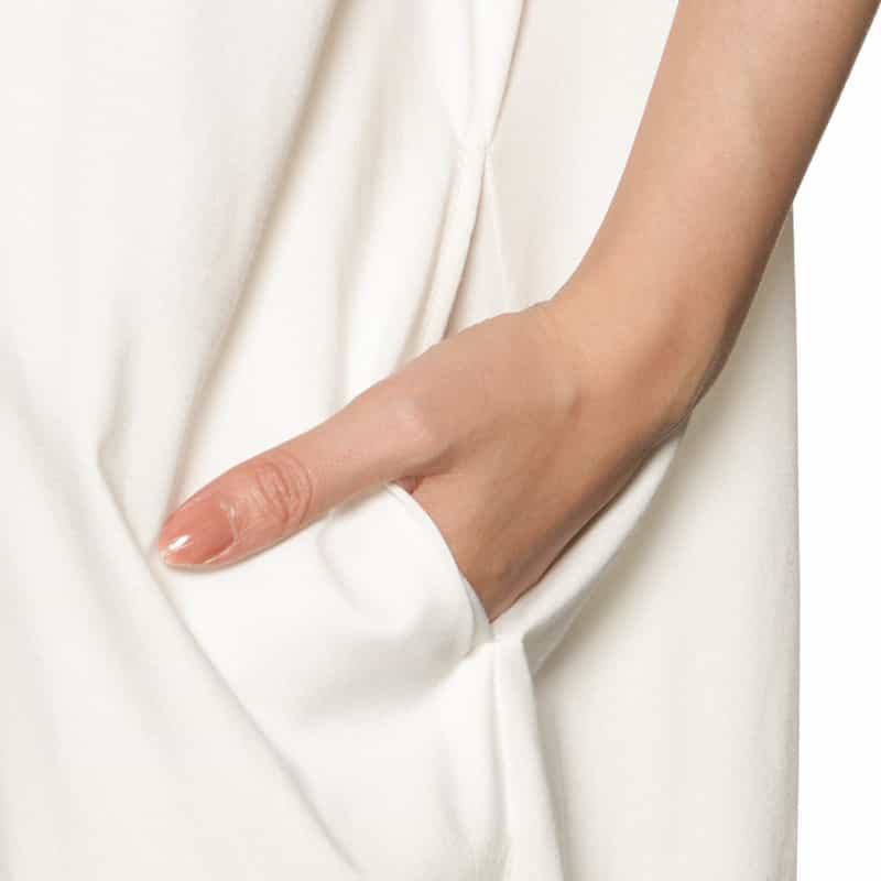 COGTHEBIGSMOKE サイドスリット ワイドシルエットドレス WHITE