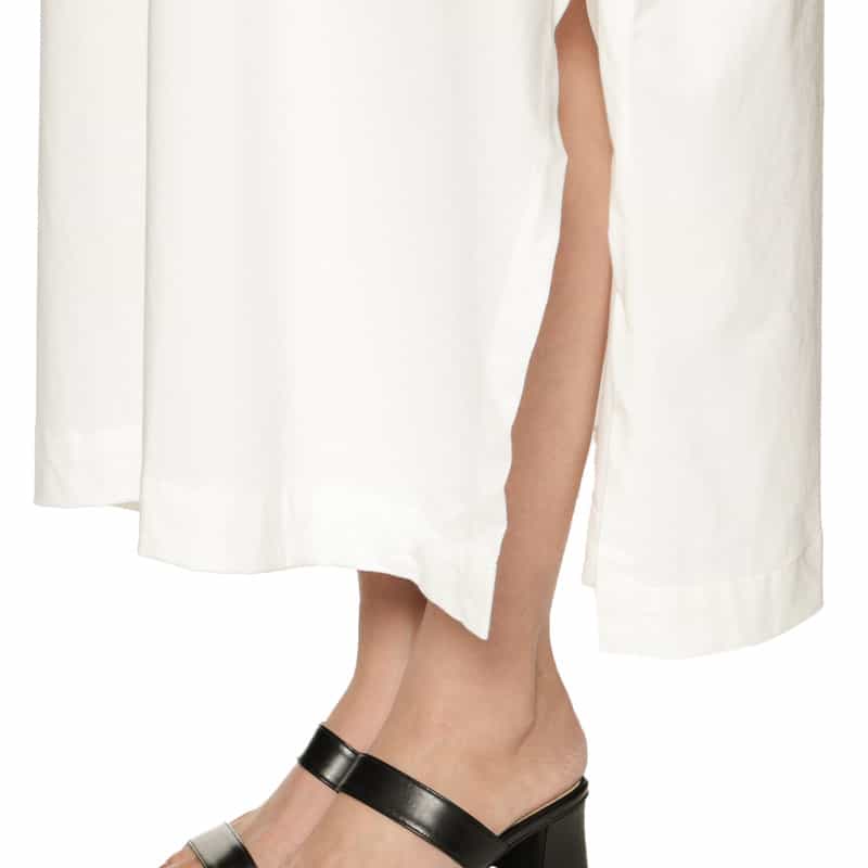 COGTHEBIGSMOKE サイドスリット ワイドシルエットドレス WHITE