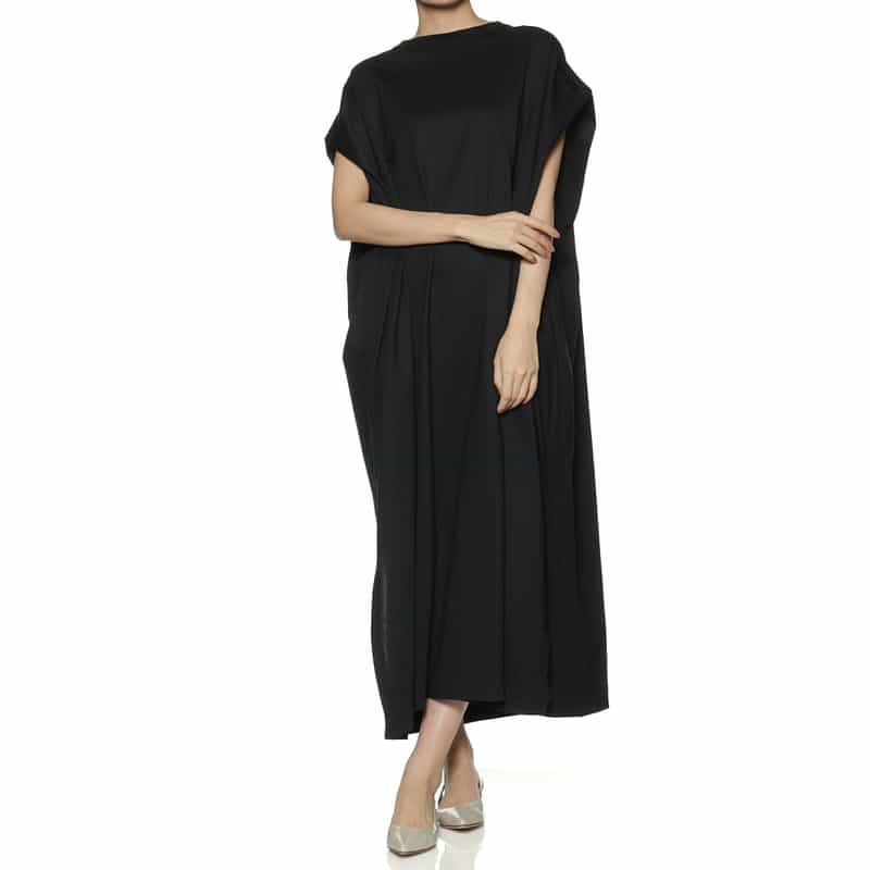 COGTHEBIGSMOKE サイドスリット ワイドシルエットドレス BLACK