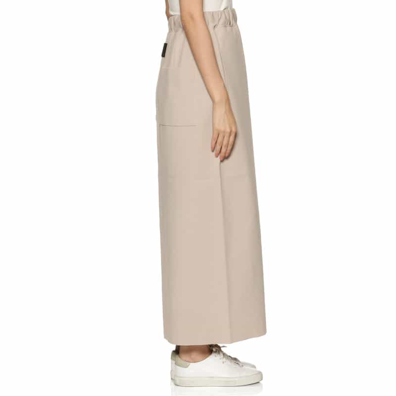 COGTHEBIGSMOKE ジャージー素材 ドローコード付きフロントスリットスカート LT BEIGE