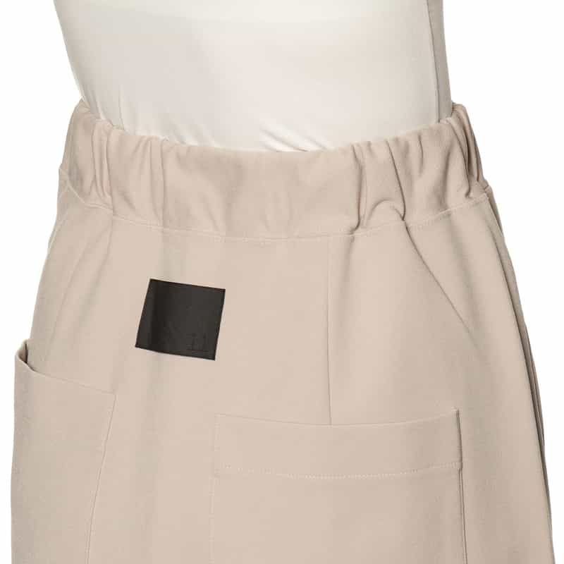 COGTHEBIGSMOKE ジャージー素材 ドローコード付きフロントスリットスカート LT BEIGE