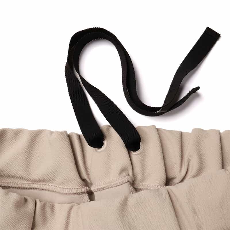 COGTHEBIGSMOKE ジャージー素材 ドローコード付きフロントスリットスカート LT BEIGE