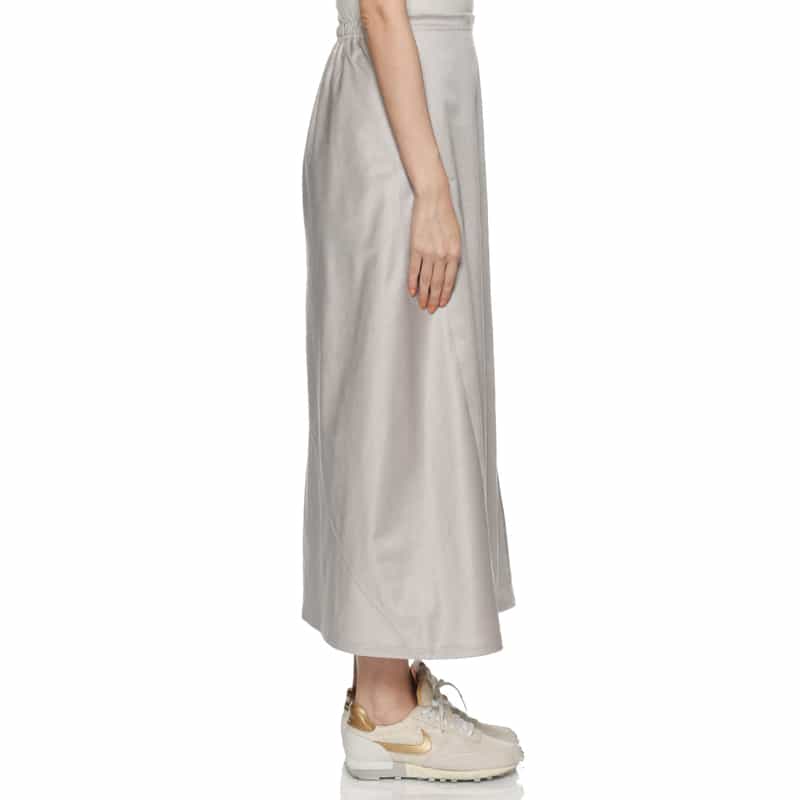 COGTHEBIGSMOKE サテンジャージー フレアスカート SILVER