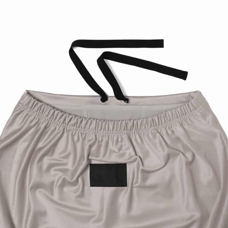 COGTHEBIGSMOKE サテンジャージー フレアスカート SILVER