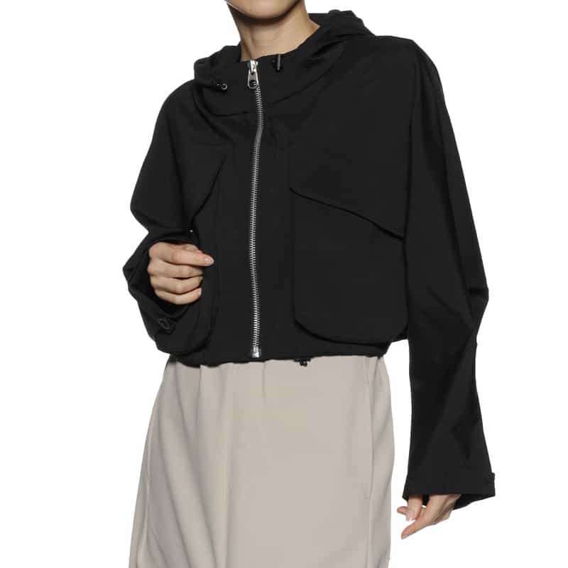 COGTHEBIGSMOKE フロントジップアップ フーデッドブルゾン BLACK