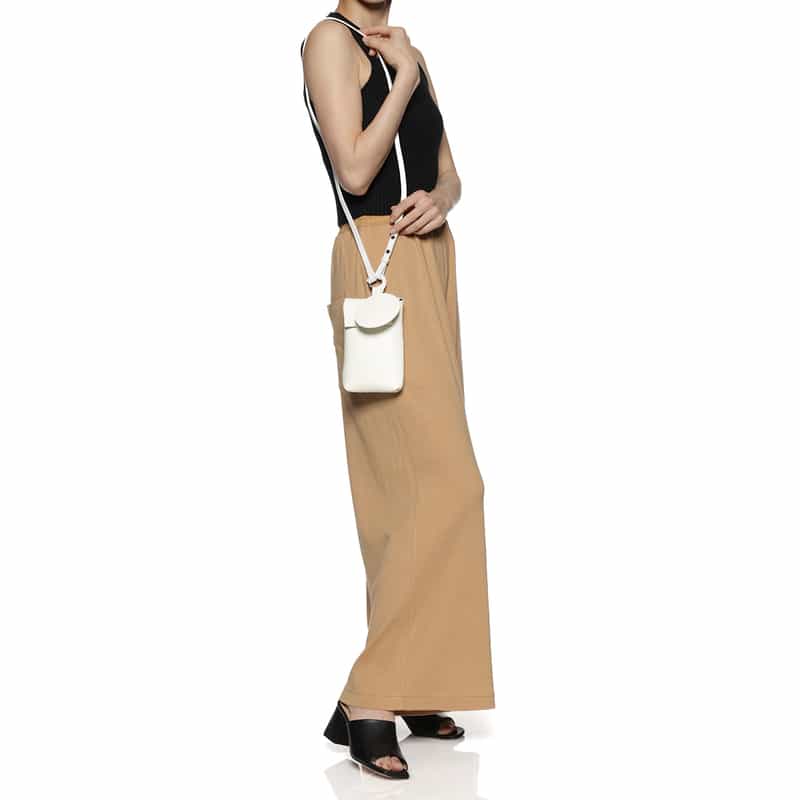 COGTHEBIGSMOKE レザー クロスボディポシェット WHITE