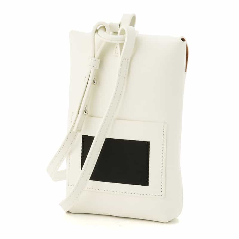 COGTHEBIGSMOKE レザー クロスボディポシェット WHITE