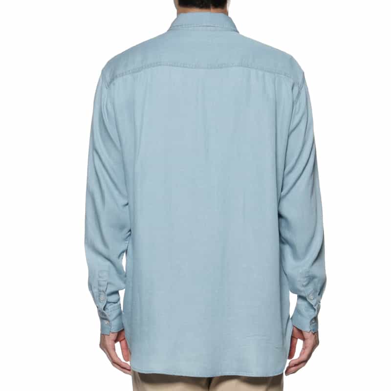 BARNEYS NEW YORK ウォッシャブル デニムシャツ LIGHT BLUE