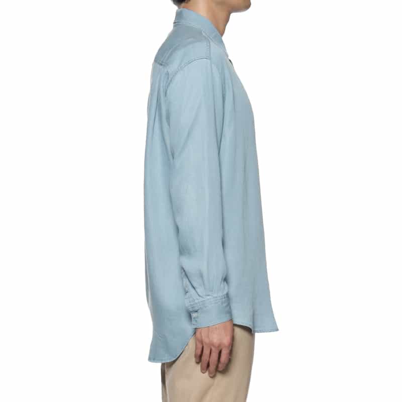 BARNEYS NEW YORK ウォッシャブル デニムシャツ LIGHT BLUE