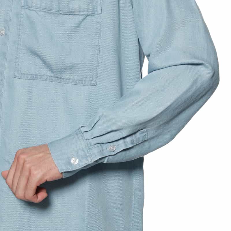 BARNEYS NEW YORK ウォッシャブル デニムシャツ LIGHT BLUE