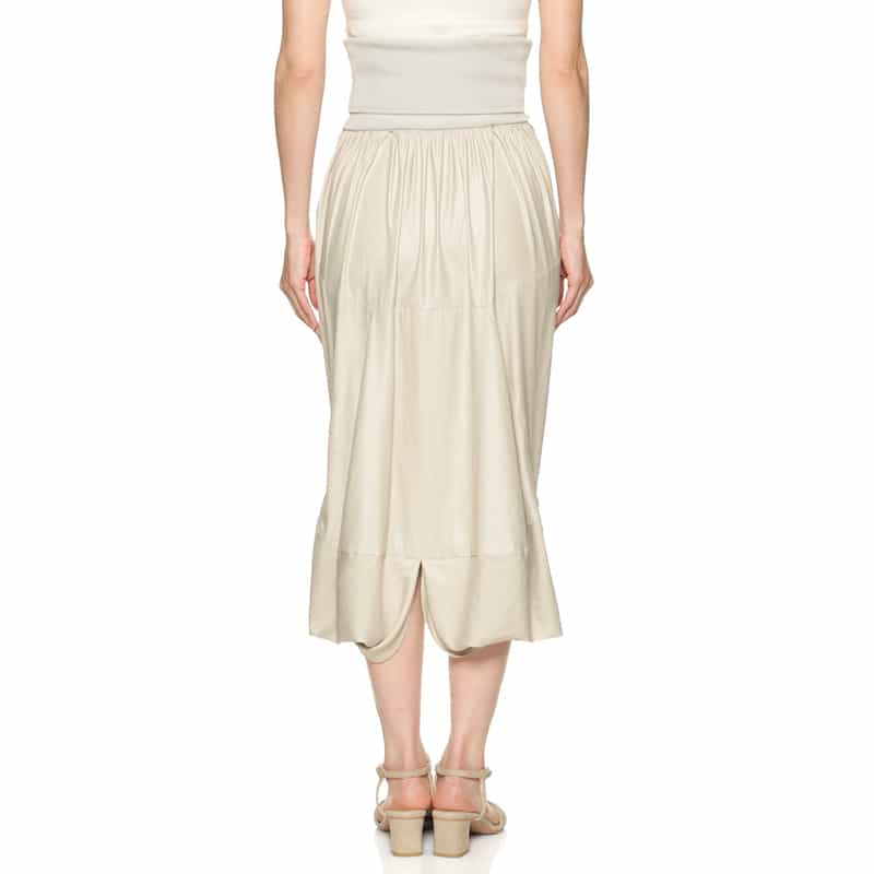 BARNEYS NEW YORK ウォッシャブル 2WAYバルーンスカート WHITE