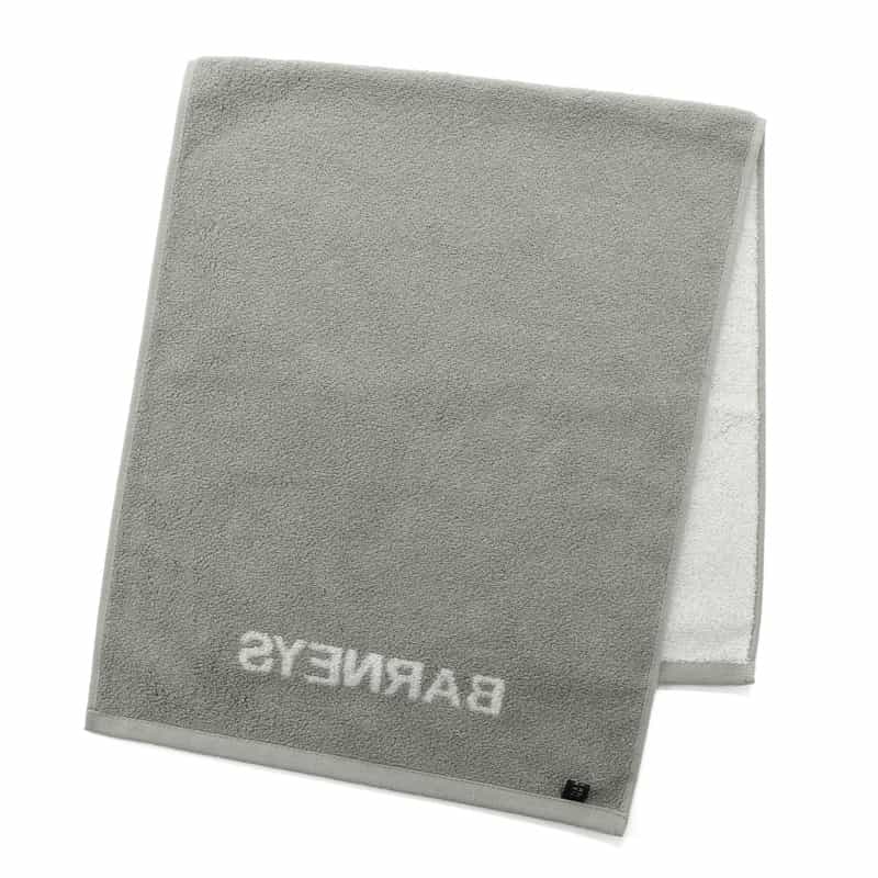 BARNEYS NEW YORK "BARNEYS" ロゴ入りフェイスタオル WHITE