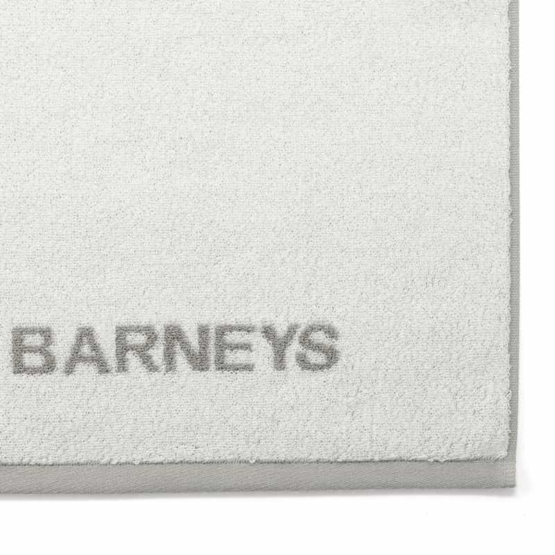 BARNEYS NEW YORK "BARNEYS" ロゴ入りフェイスタオル WHITE