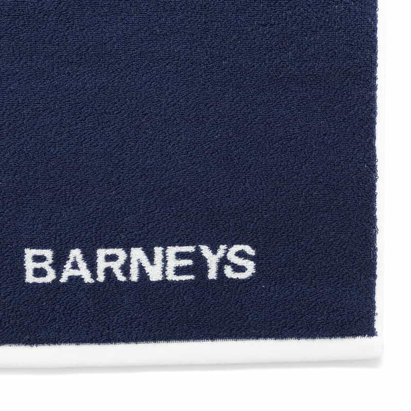 BARNEYS NEW YORK "BARNEYS" ロゴ入りフェイスタオル NAVY