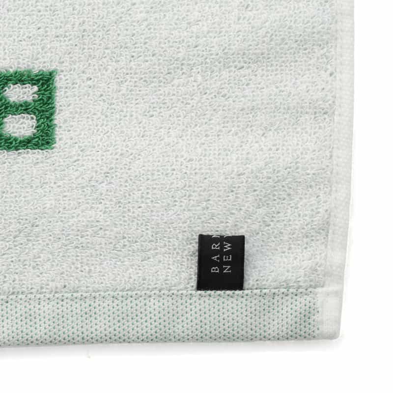 BARNEYS NEW YORK "BARNEYS" ロゴ入りフェイスタオル GREEN