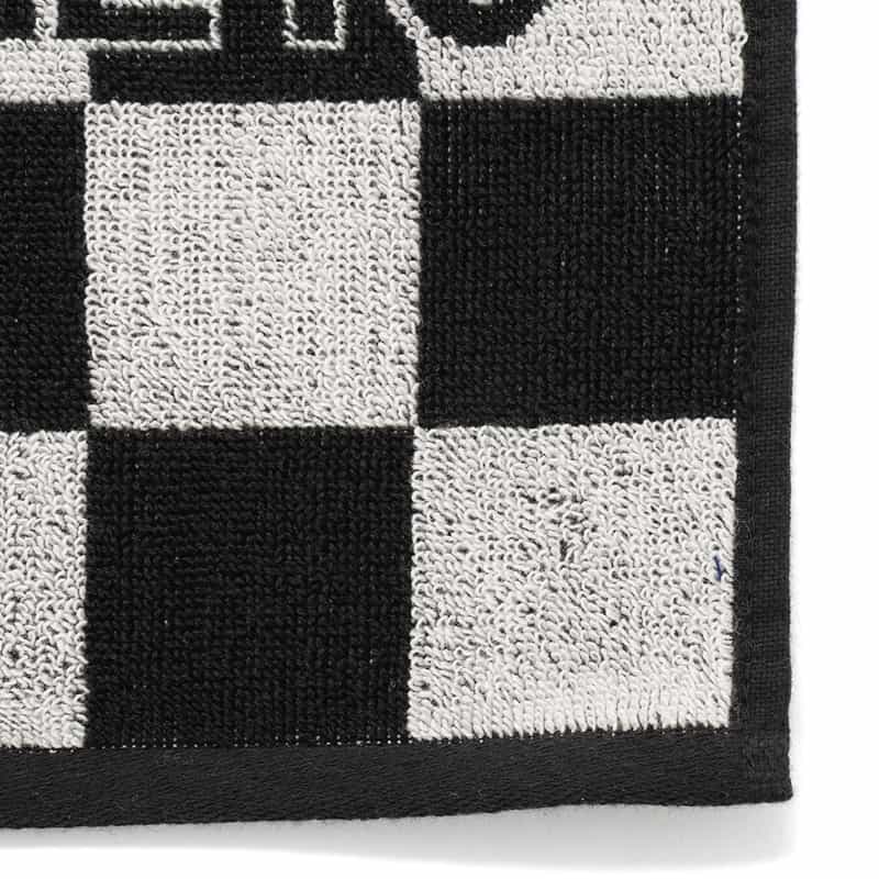 BARNEYS NEW YORK "BARNEYS" ロゴ入りタオルハンカチ BLACK