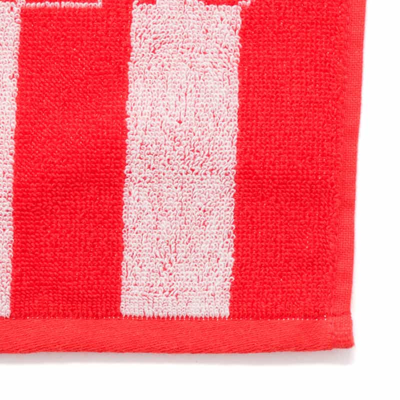 BARNEYS NEW YORK "BARNEYS" ロゴ入りタオルハンカチ RED