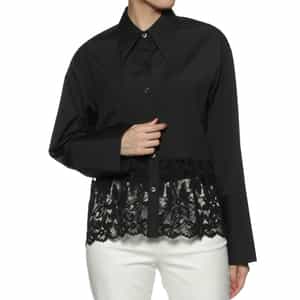 ウォッシャブル レース切替シャツ