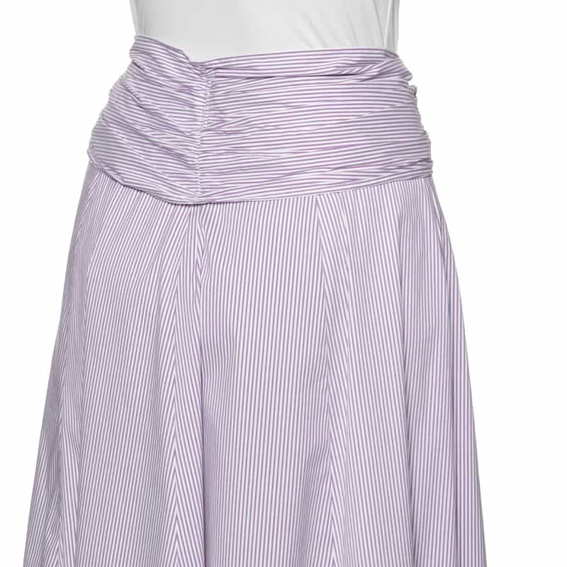 BARNEYS NEW YORK ウォッシャブル フロントリボンシャツスカート PURPLE